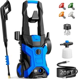 4 Quick-Connect Nozzles & Adjustable Soap Tank Washers for Cars