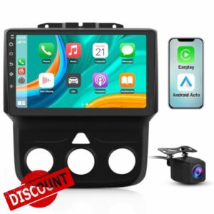 2GB+64GB Car Radio Stereo for Dodge RAM 1500 2500 3500 2013 2014 2015 2016 2017 2018 with Android 13 Carplay Android Auto Bluetooth (Only fit Manual AC)