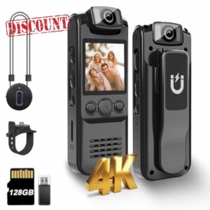 4K Body Camera with Audio and Video Recording