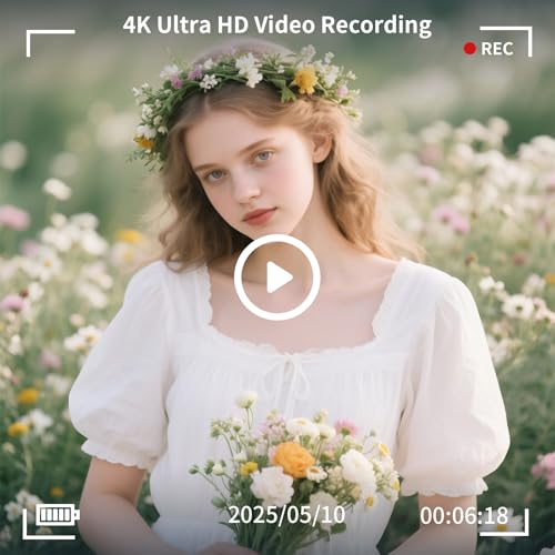 Vlogging Camera for Youtube Video Recording(White)