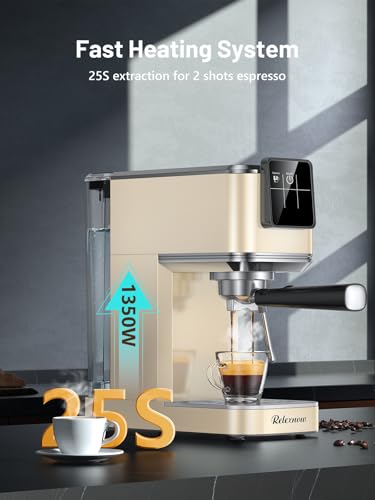 Stainless Steel Espresso Coffee Machine with 41oz Water Tank for Cappuccino
