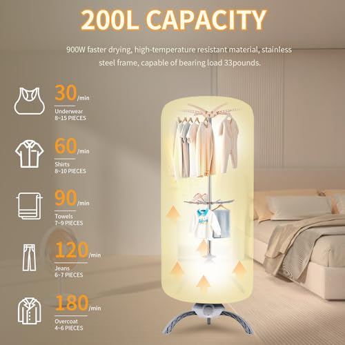 Large Capacity Portable Laundry Dryer for Apartments & Travel
