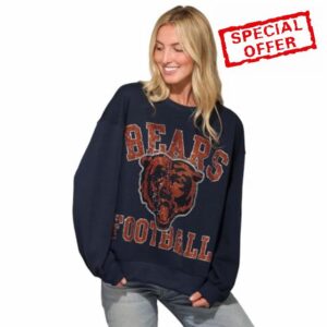 FOCO Women's NFL Rhinestone Team Logo Oversized Crew Neck Sweatshi