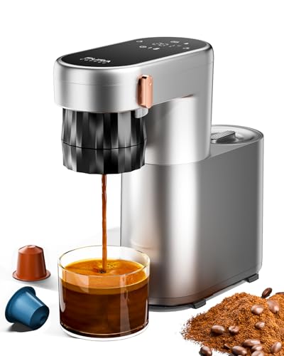 20 Bar Travel Espresso Maker with Ground Coffee & NS Capsule