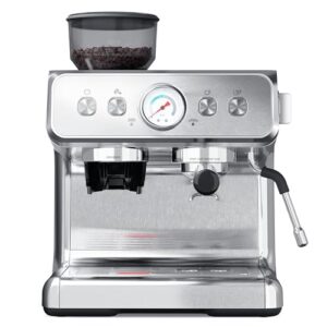 Automatic Espresso Maker with PID Control & Milk Frother Steam Wand