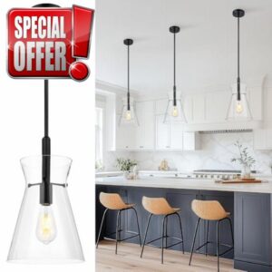 Emak Black Pendant Lights Kitchen Island