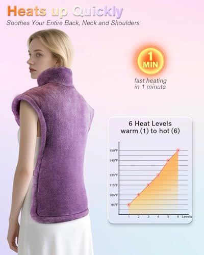 Pain Relief Electric Heating Pad Large Size 24”X33” with 4 Timers