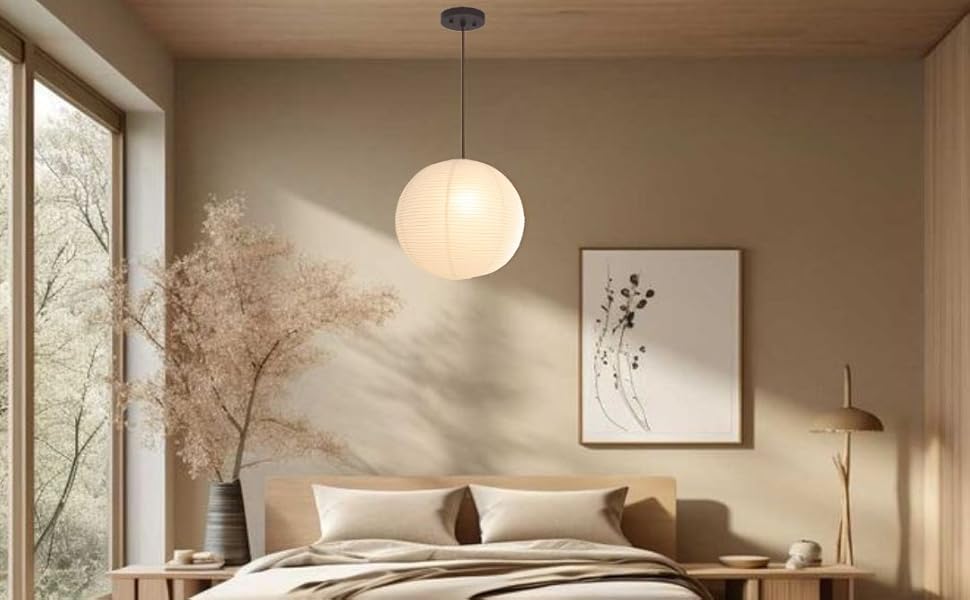 Paper Lantern Lamp Paper Lantern Pendant Light Large Paper Lantern Rice Paper Lamp Shade Japanese