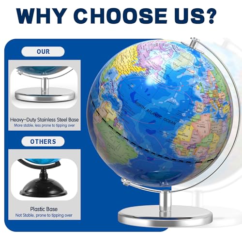 Colorful HD World Map Details for Kids Learning