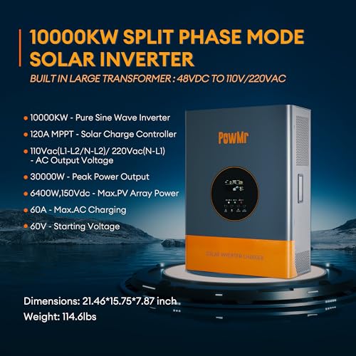 10KW Hybrid Solar Inverter with 120A MPPT Charge Controller