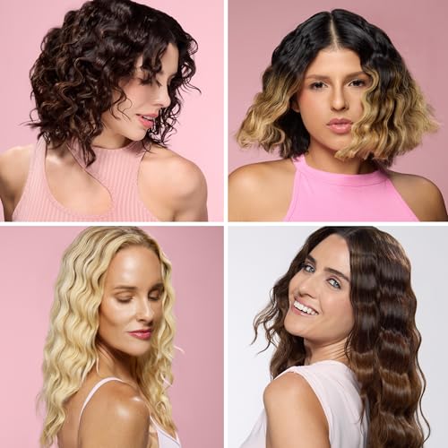 Uniform Waves & Sculpted Texture | Negative Ion Technology for Frizz-Free Shine & Smooth Hair (Blush - Large)
