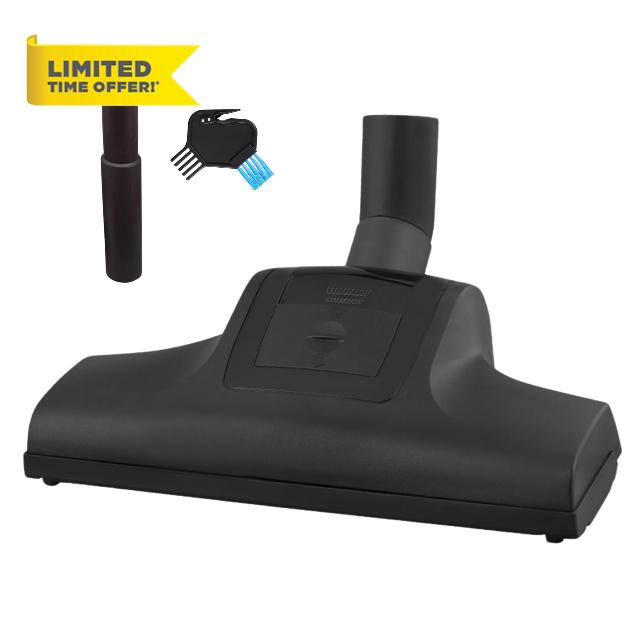 Wessel-Werk TK 286 Turbo Brush Head Attachment — Universal Air-Turbine Carpet Nozzle with Adjustable Suction Control & 1.25–1.5 in. Adapter — Fits Central & Canister Vacuums(TK 286 Turbo Brush Head)