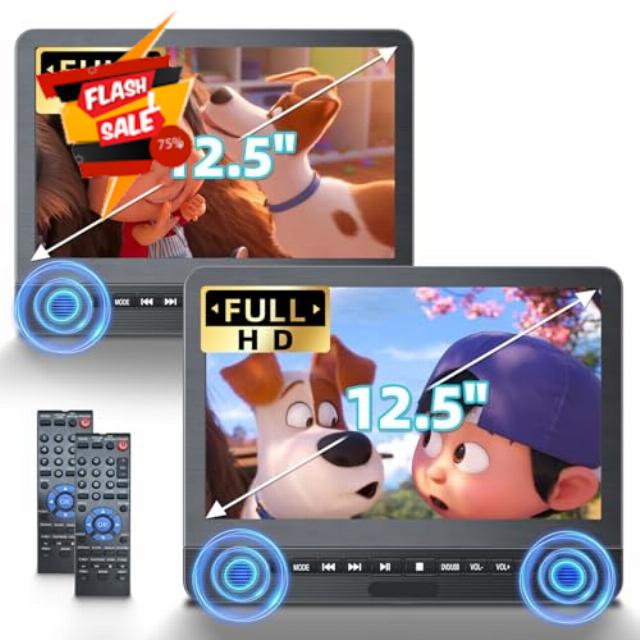 12.5'' DVD Player for Car with Dual Screen