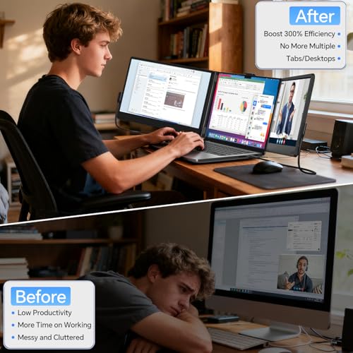 Triple Screen Extender Monitor Plug-Play for Mac/Windows/Chrome