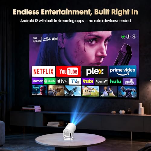 Portable Movie Projector with WiFi and Bluetooth