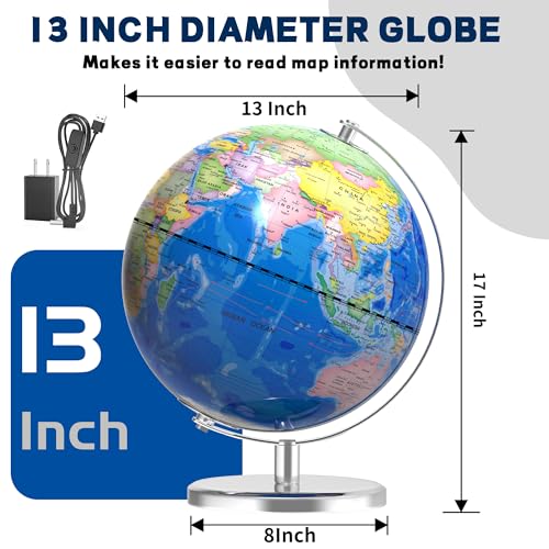 Illuminated Globes Lamp for Kids Gift and Bedroom Office Deco