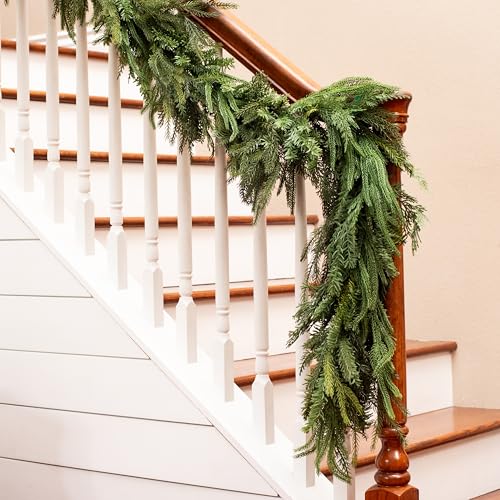 and Cedar Garland Artificial Realistic Greenery Branches for Decoration
