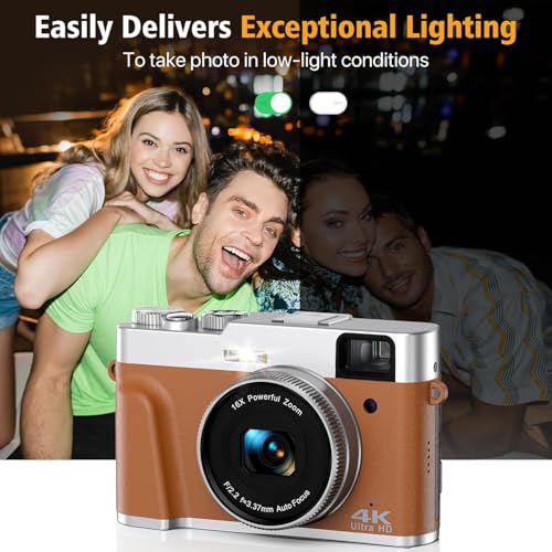 Anti-Shake Compact Cameras with 32GB Micro SD Card & 2 Batteries
