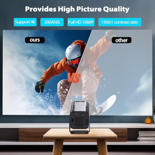 4k Support Portable Outdoor Projector