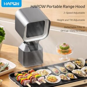 2 Speed Adjustable Portable Kitchen Exhaust Fan with Height and Tilt Adjustable