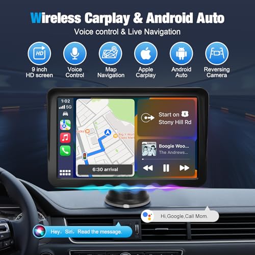 Apple CarPlay & Android Auto Receiver with 1080P Backup Camera