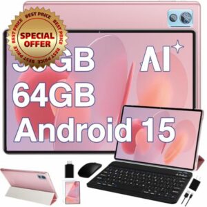 2025 Latest Tablet 10 inch Android 15 Tablets with Keyboard