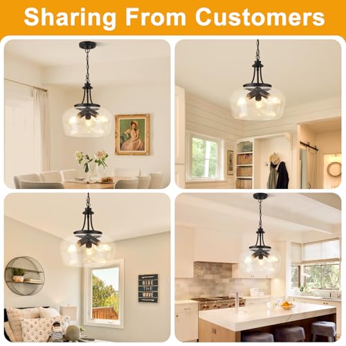 Farmhouse Dining Room Light Fixtures Over Table