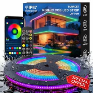 20FT COB RGB+IC LED Strip Lights