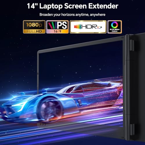 14'' FHD 1080P IPS Portable Monitor for Laptop