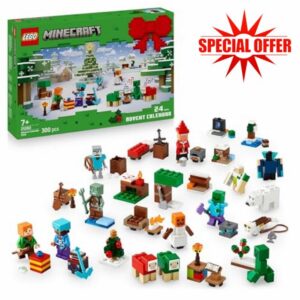 Lego Minecraft 21280 Minecraft Advent Calendar 2025 Toy Birthday Present Blocks for Boys and Girls Children 7 Years Old 8 Years Old 9 Years Old Elementary School Students Micra Minecraft Goods Game