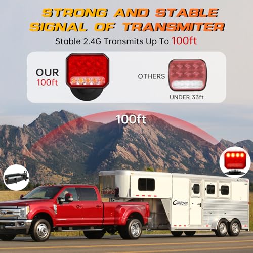 Rechargeable Magnetic LED Trailer Light with Adjustable Bracket