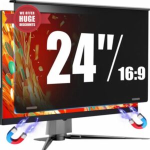 Magnetic Monitor Privacy Screen for 24 Inch Flat Computer 16:9 Aspect Ratio