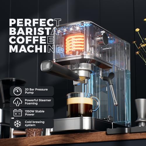 Espresso Maker with Milk Frother Steam Wand