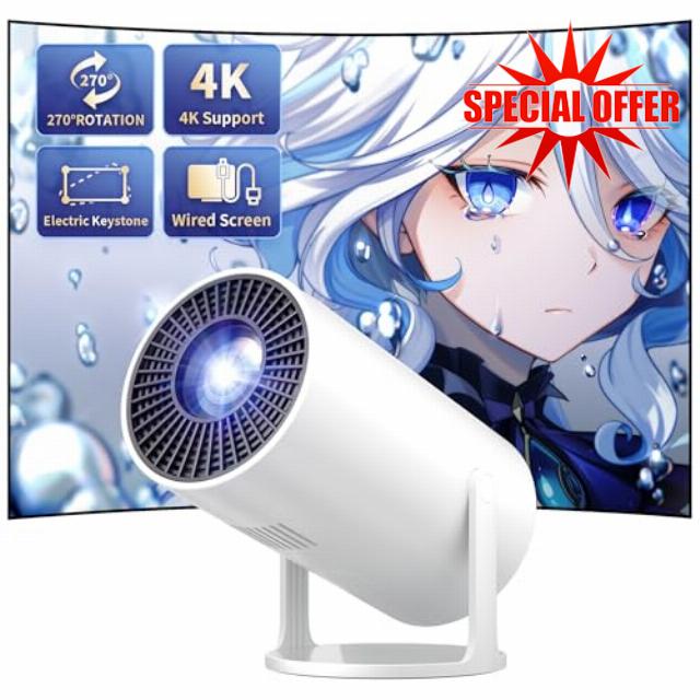 Mini Projector Portable Proyector 4K Support