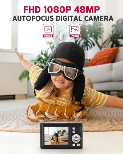 48MP FHD 1080P Point and Shoot Camera with 16x Zoom