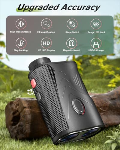 7X Magnification Golf Rangefinder with Slope