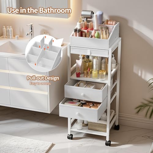 Vanity Organizer Cosmetics Display Cases Holder for Skin Care Perfume Nail Polish Makeup Brush Hair Tool