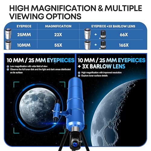 Portable Telescopes Fully Multi-Coated High Transmission with Tripod