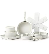 SENSARTE 10 Piece Pots and Pans Set, Nonstick Detachable Handle Cookware, Induction Kitchen Cookw...