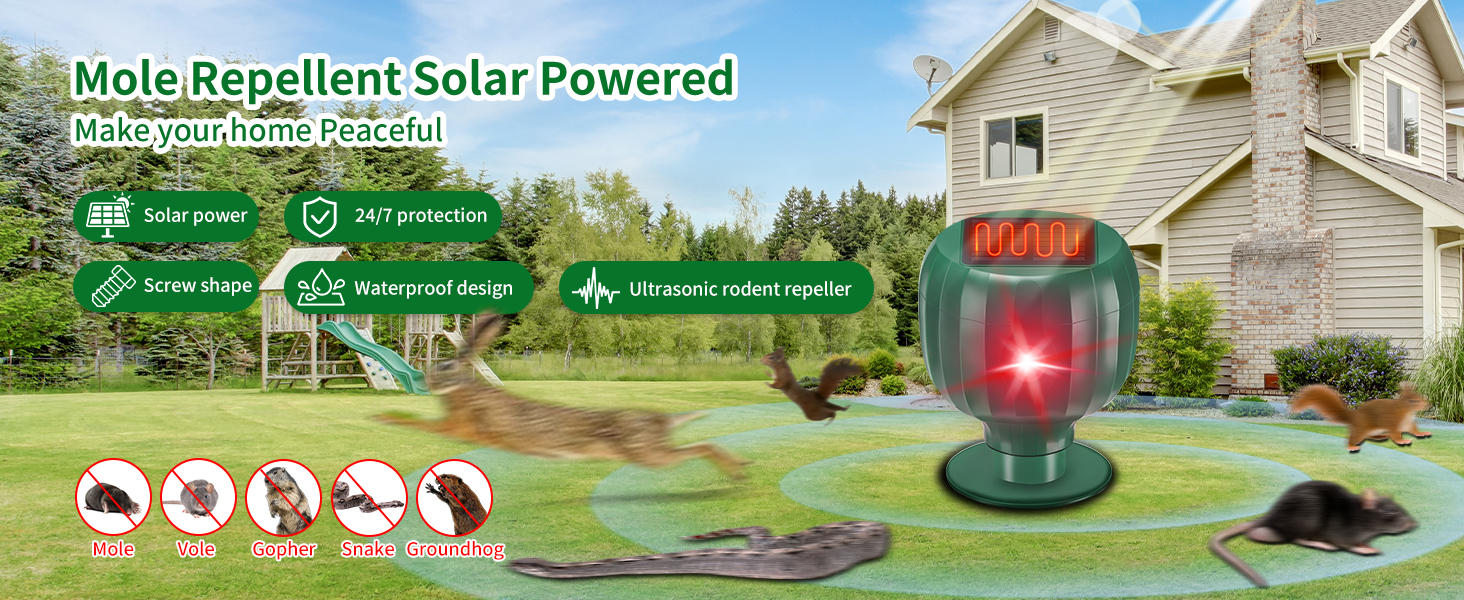 mole repellent solar powered