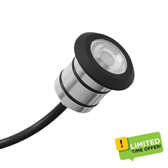 Kichler 100 Lumen LED Mini All-Purpose Recessed in Black Brass
