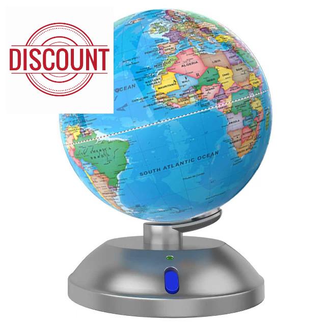 360-degree rotating globe