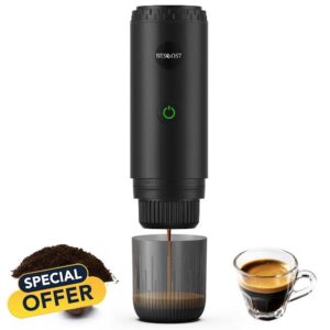 Portable Espresso Maker| Electric Coffee Machine-Travel Coffee Maker Self-Heating with USB-C