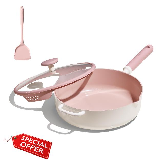 CAROTE 11 Inch Nonstick Deep Frying Pan with Lid