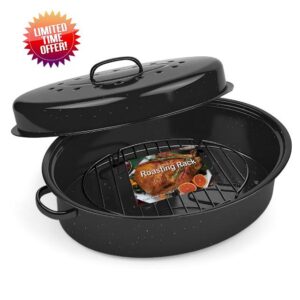 18In Turkey Roasting Pan With Rack and Lid