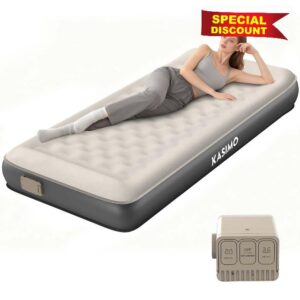 KASIMO Air Mattress Twin with Built-in Battery Powered Removable Pump