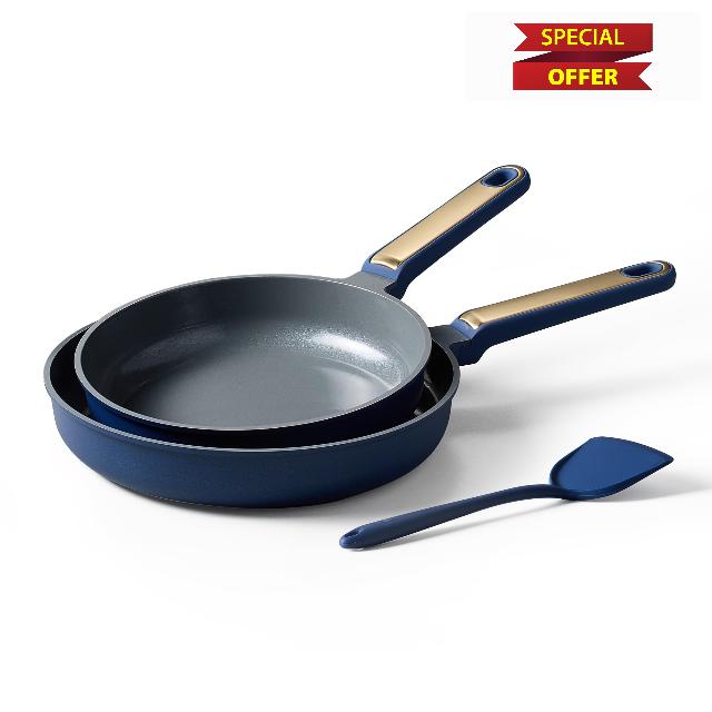 CAROTE 9.5'' and 11'' Nonstick Ceramic Frying Pan Skillet