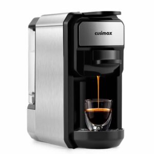 CUSIMAX Espresso Machine Single Serve Coffee Machine Compatible with Nespresso Pods