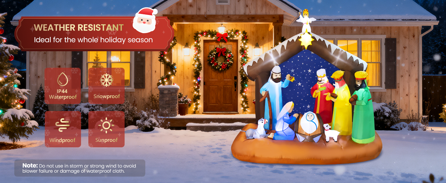 inflatable nativity scene outdoor