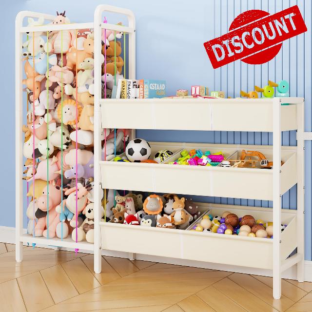 B6 Toy Storage Organizer with Stuffed Animal Storage